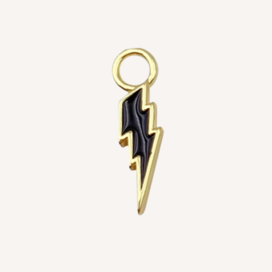 Mini Black Lightning Strike Charm