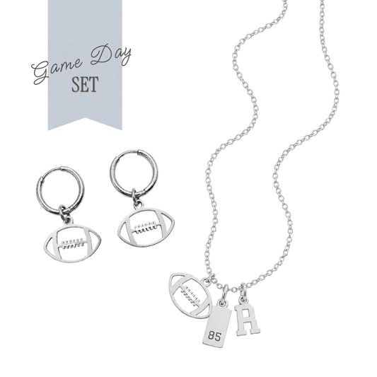 Football Game Day Necklace & Earring Set