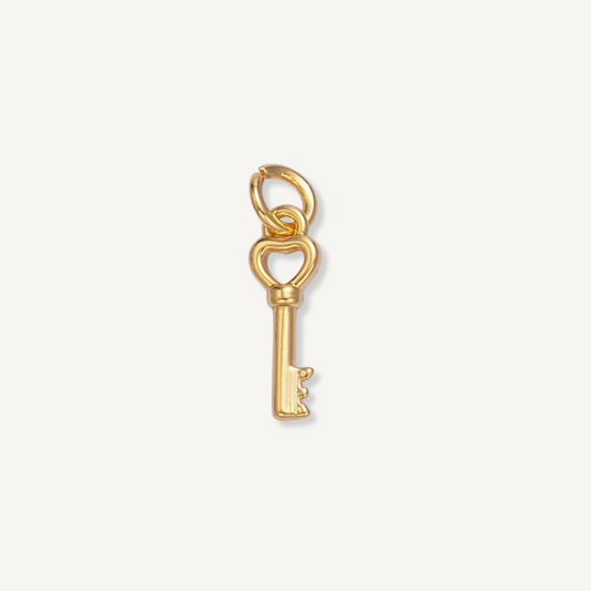Mini Heart Key Charm