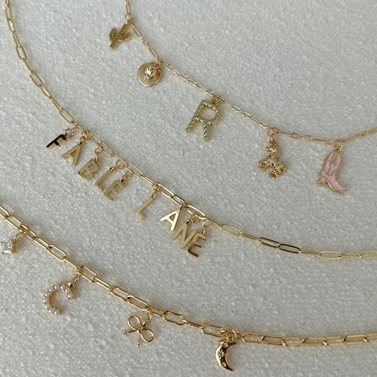 Mini Gold Initial Charm