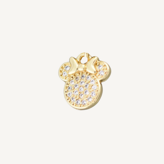 Small Rhinestone Mouse Ears Charm