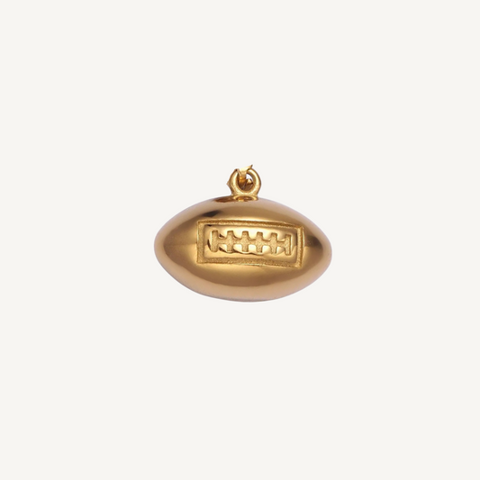 Medium Gold Football Charm