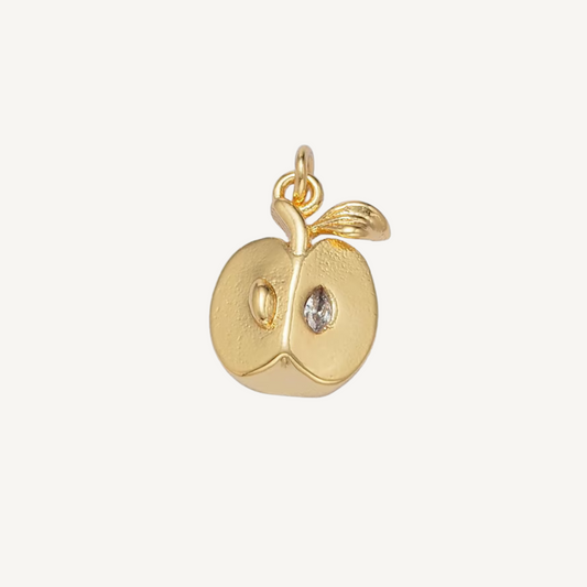 Small Gold Apple Charm