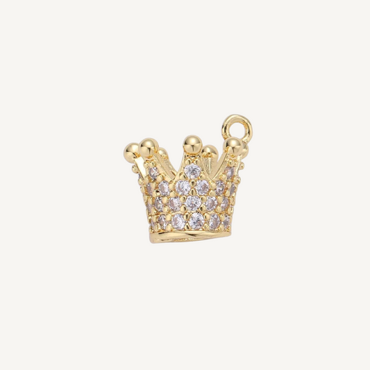 Mini Rhinestone Crown Charm