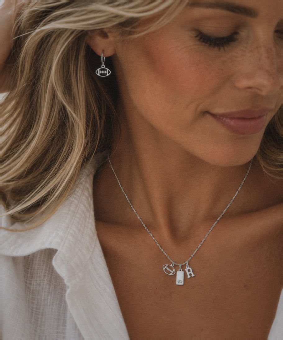 Football Game Day Necklace & Earring Set