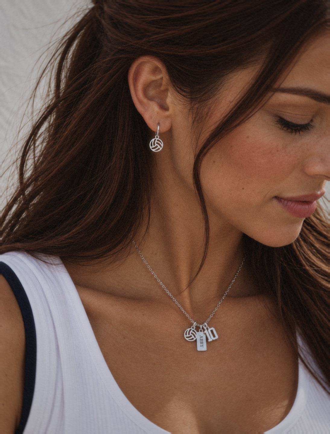 Volleyball Game Day Necklace & Earring Set