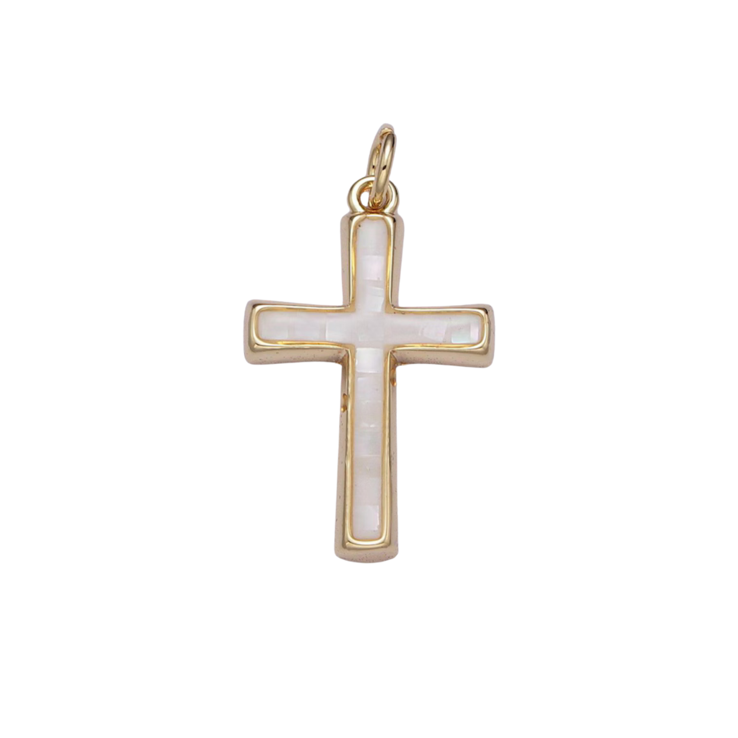 Large Opal Cross Charm