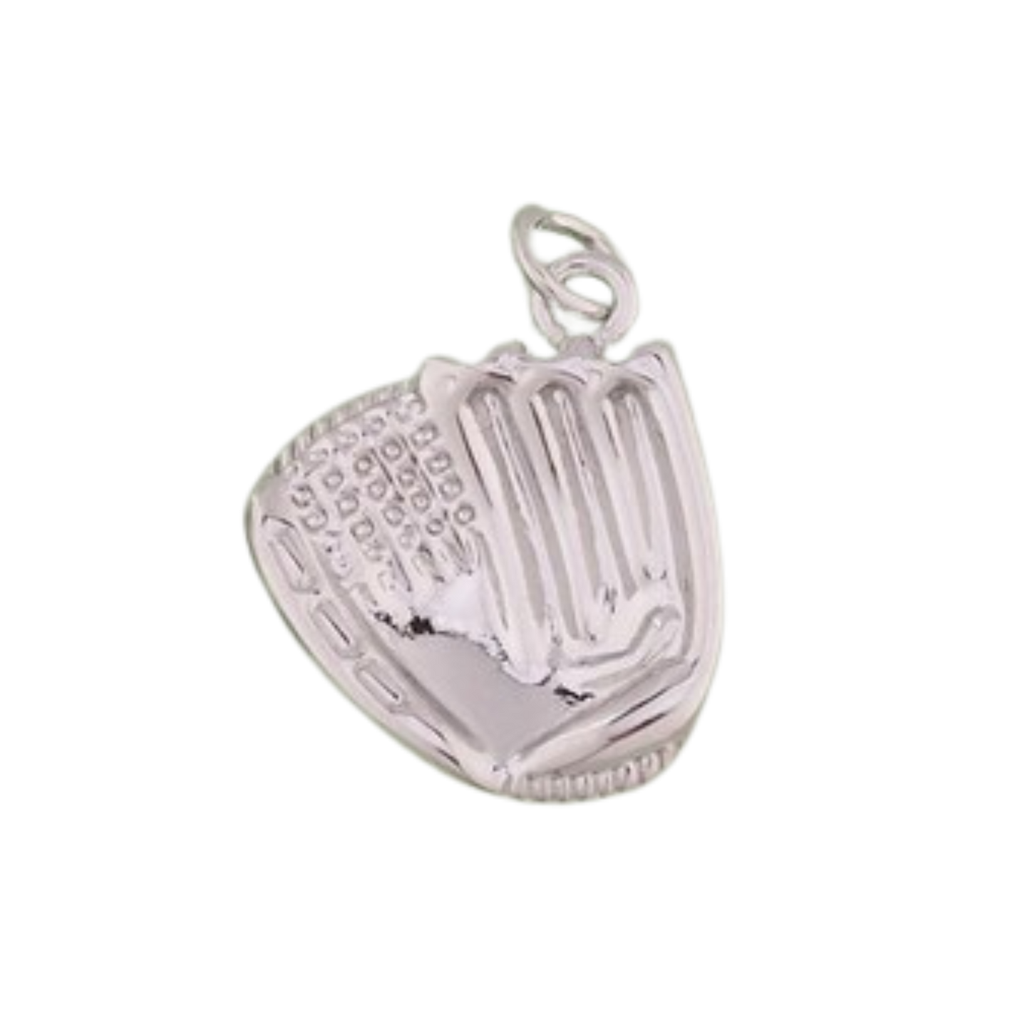 Large Silver Baseball Glove Charm