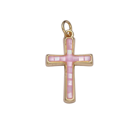 Large Opal Cross Charm