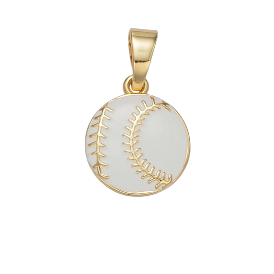 Medium White Softball/Baseball Charm