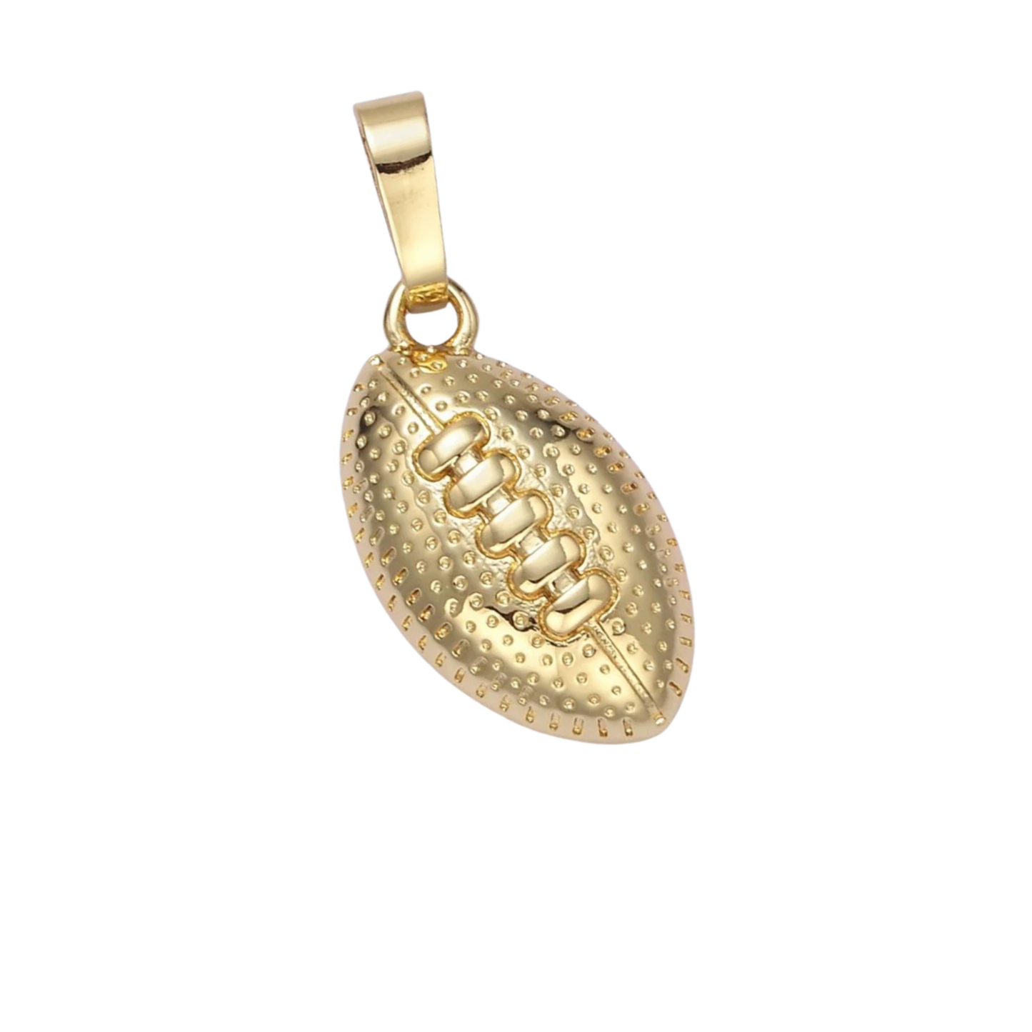 Medium Textured Gold Football Charm