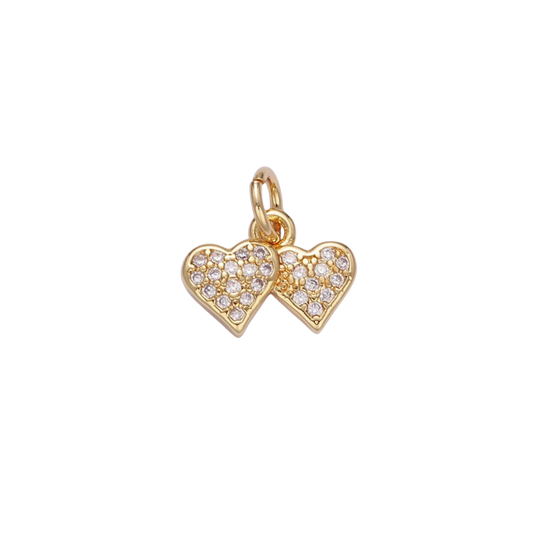 Mini Two Hearts Charm