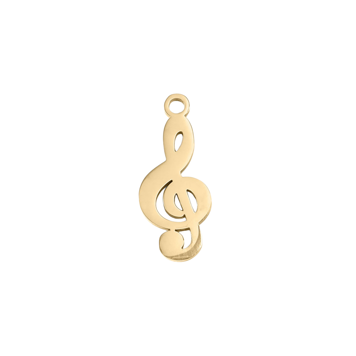 Small Gold Treble Clef Charm