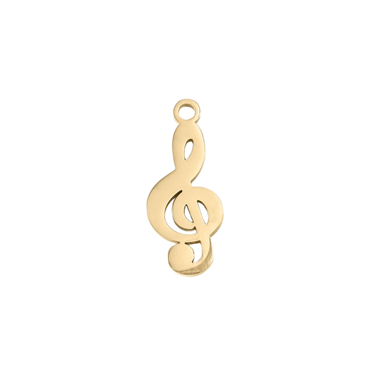 Small Gold Treble Clef Charm