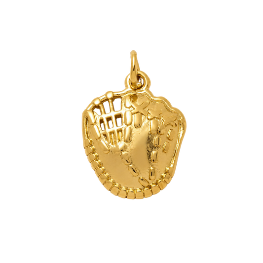 Medium Gold Baseball Glove Charm