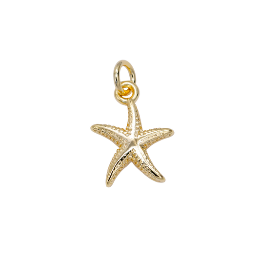 Mini Gold Starfish Charm