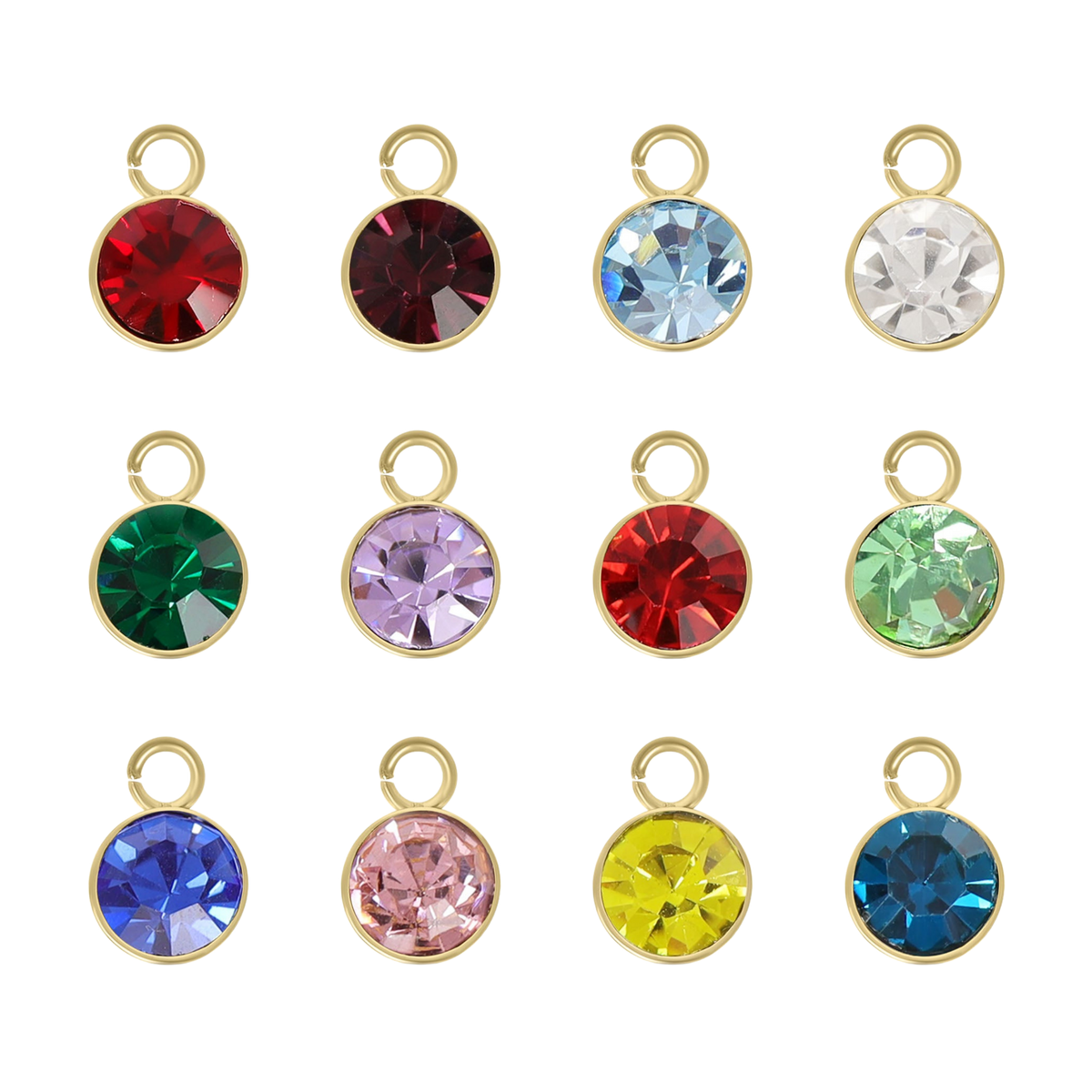 Mini Gold Birthstone Charms
