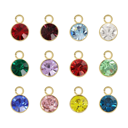 Mini Gold Birthstone Charms