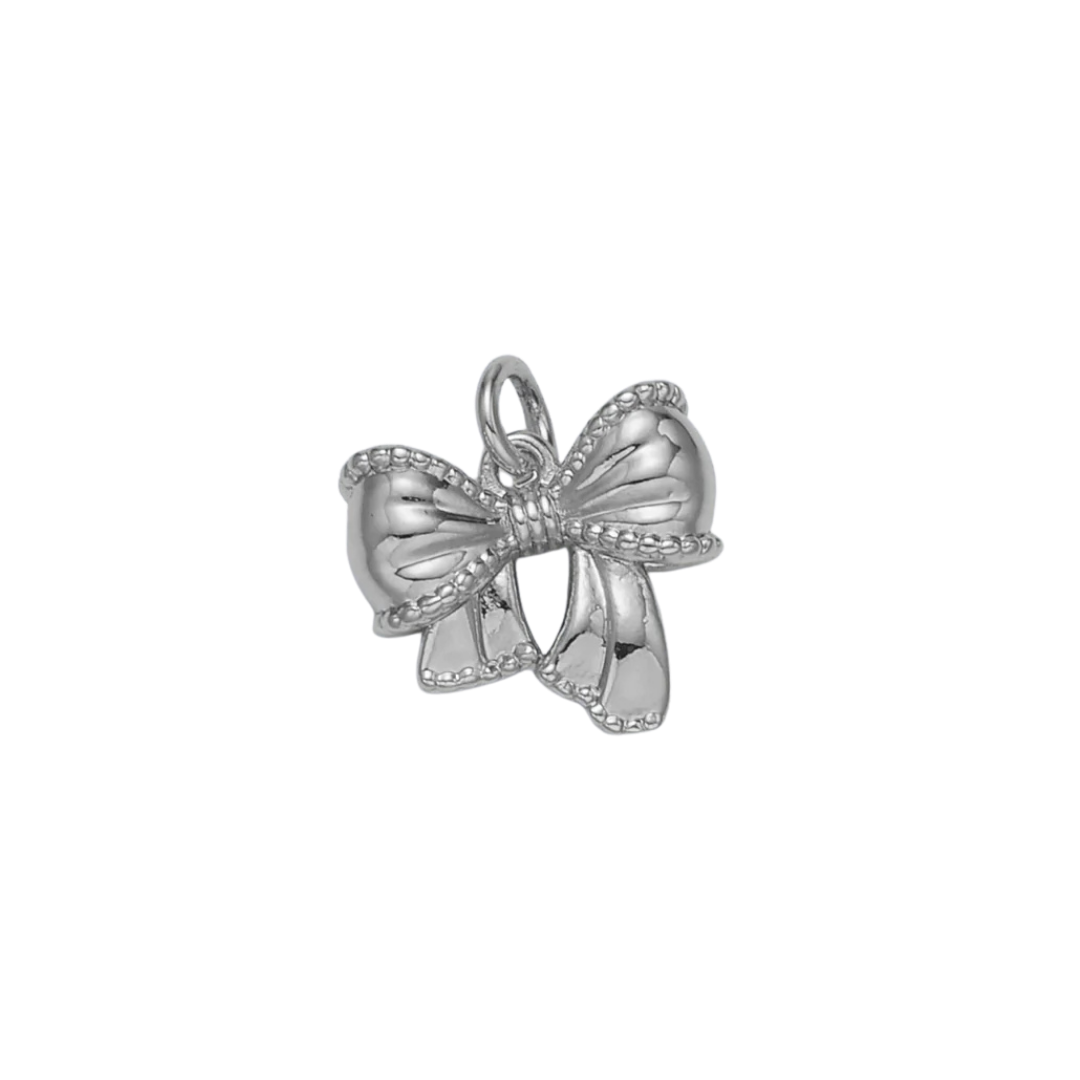 Mini Silver Bow Charm