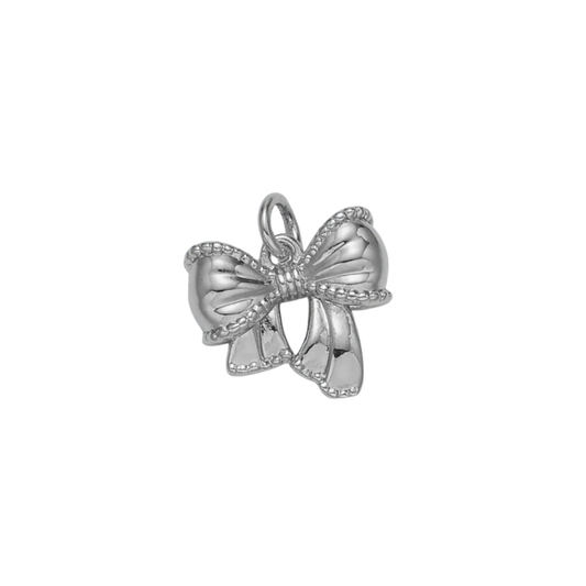 Mini Silver Bow Charm