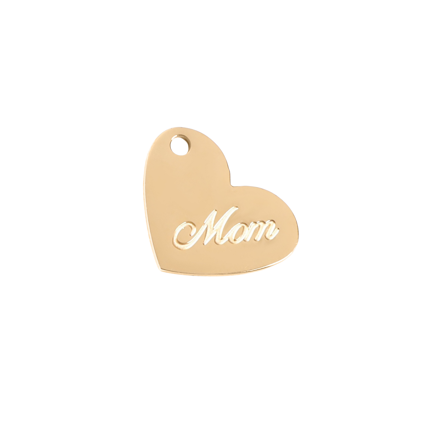 Medium "Mom" Hanging Heart Charm