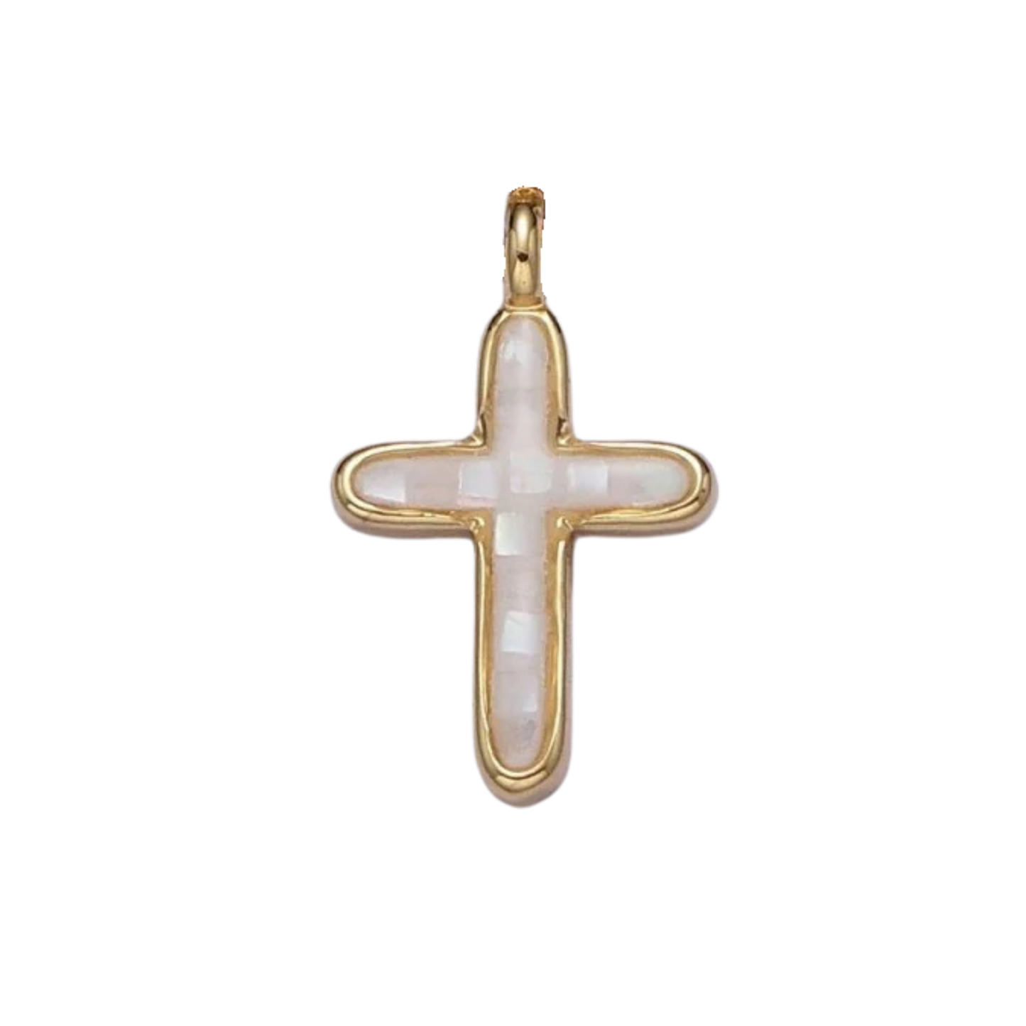 Mini Opal Cross Charm