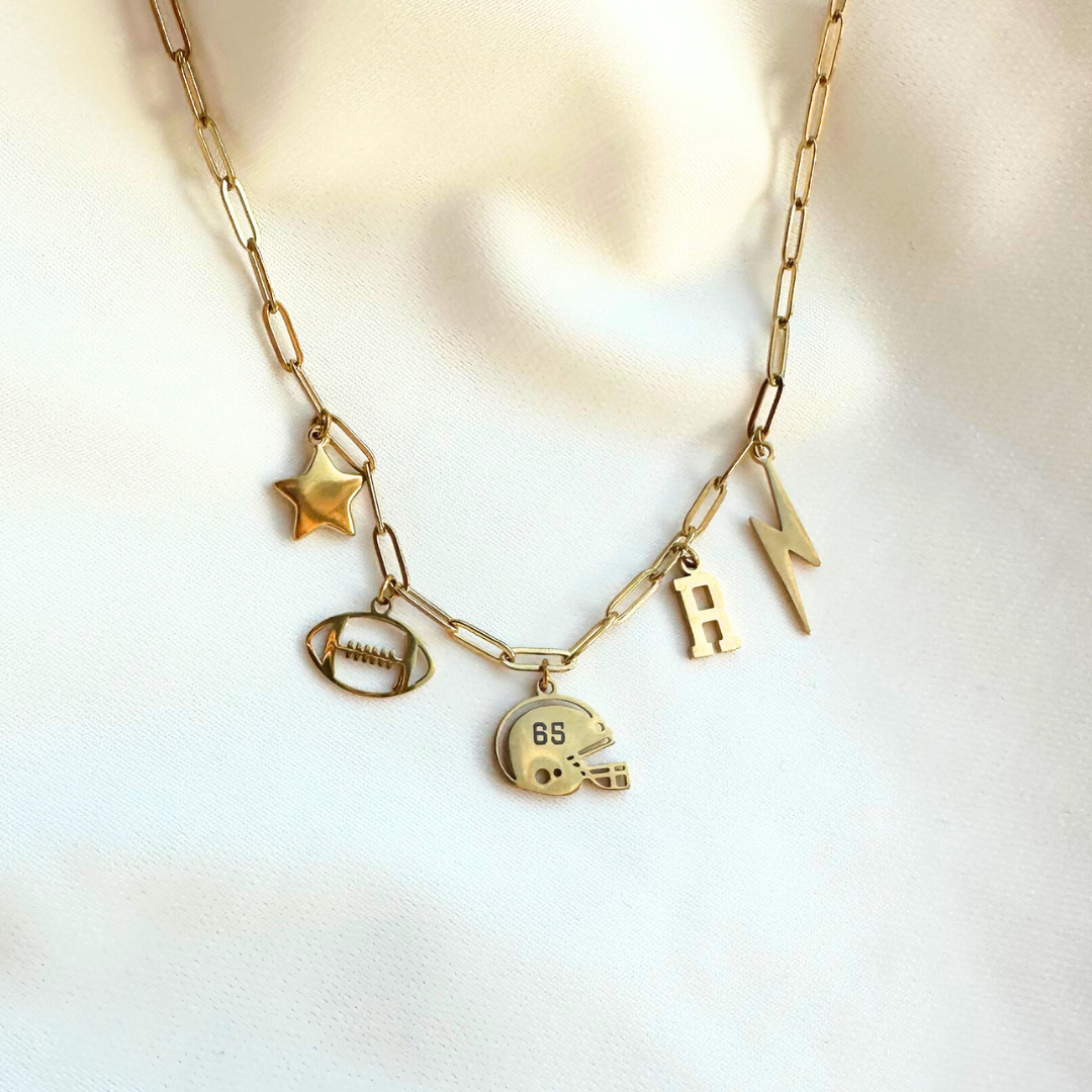 Medium Football Helmet Charm (Engravable)