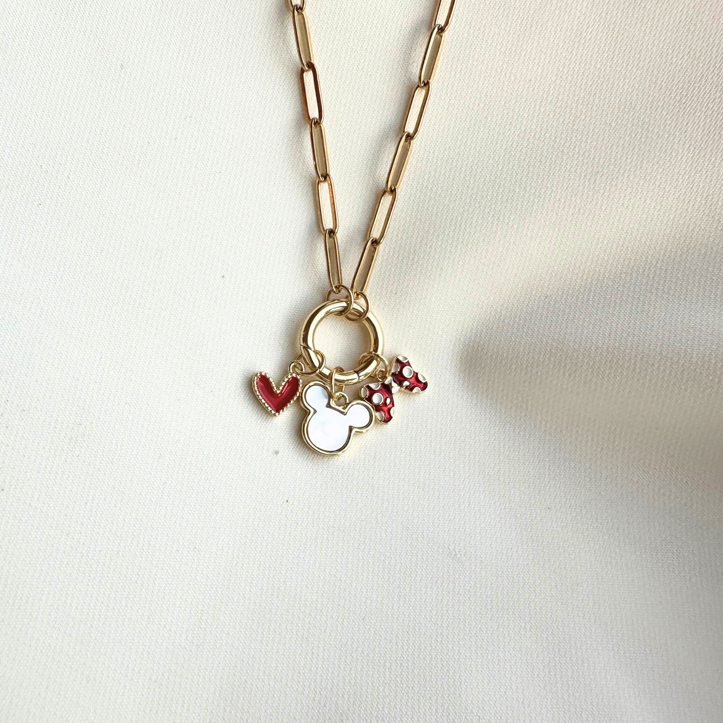 Small Red Polka Dot Bow Charm