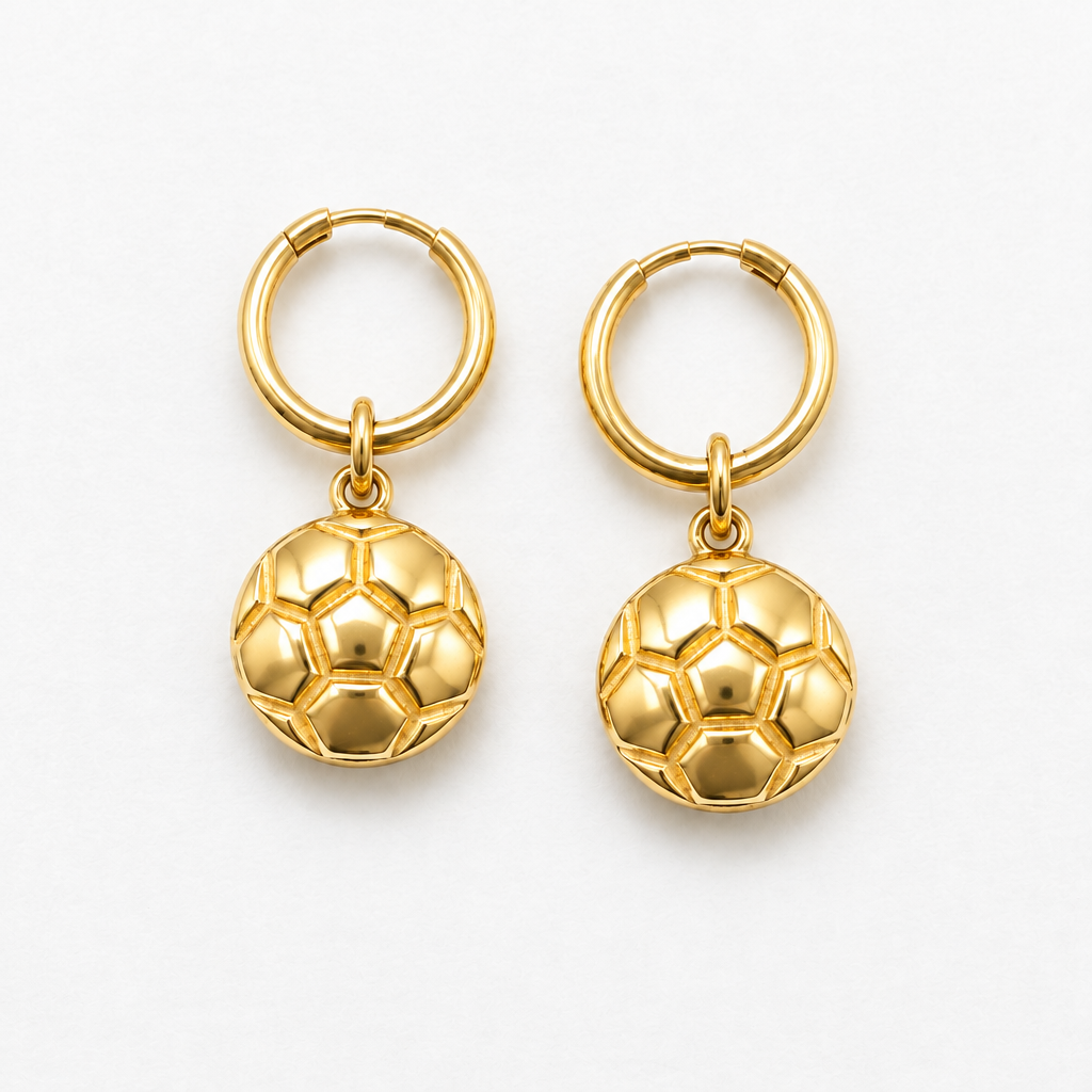 Soccer Ball Dangle Earrings