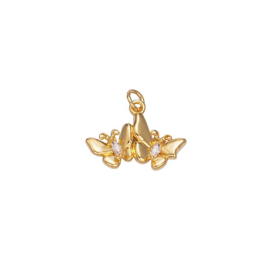 Small Two Butterflies Charm