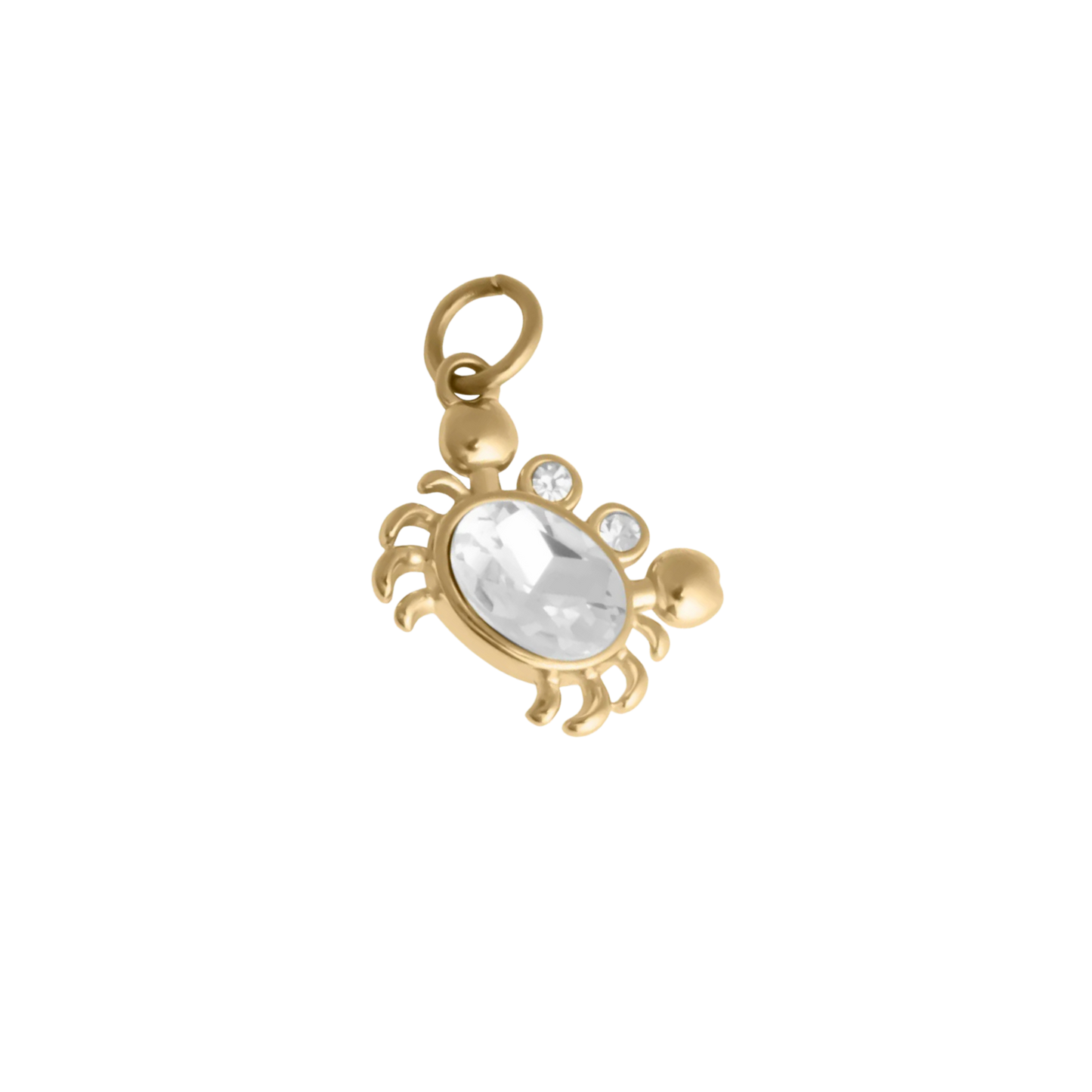 Small CZ Crab Charm