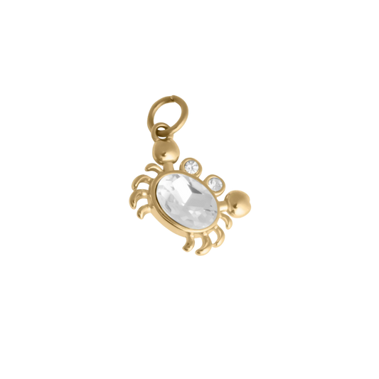 Small CZ Crab Charm