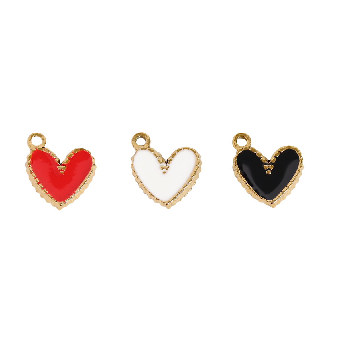 Small Gold Colored Heart Charms