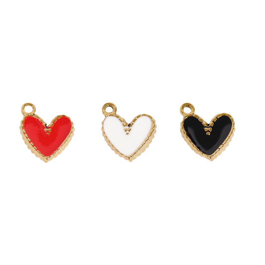 Small Gold Colored Heart Charms