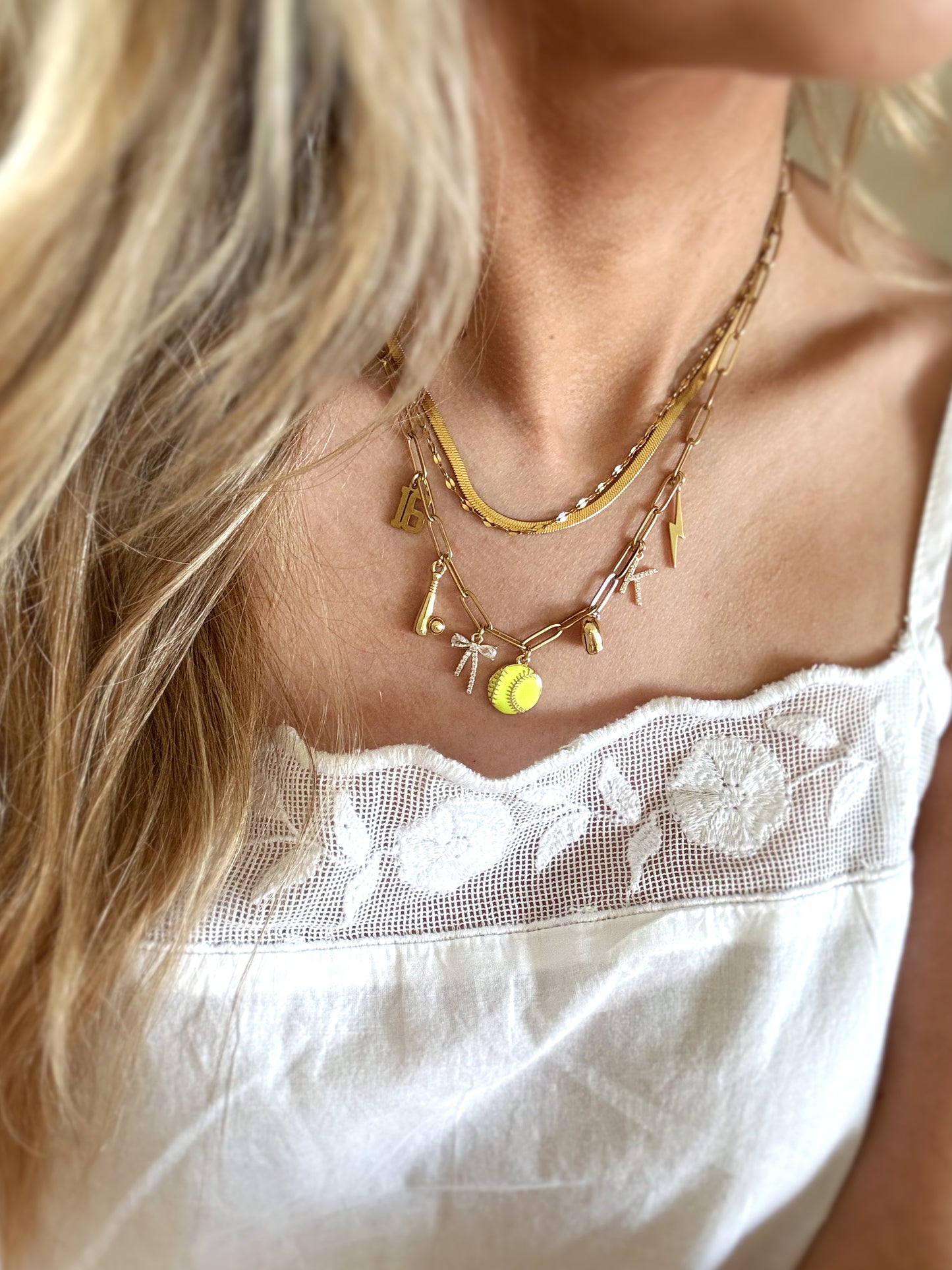 Softball 7-Charm Necklace