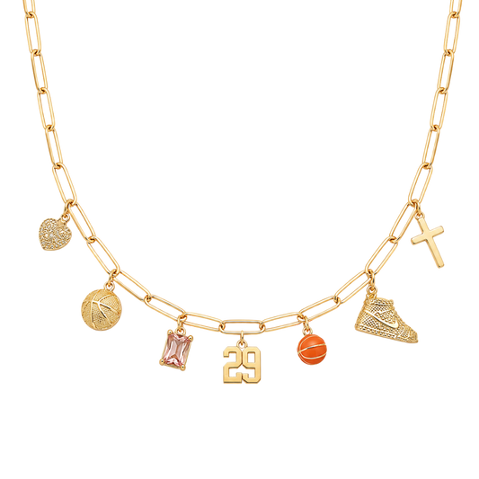Basketball 7-Charm Necklace