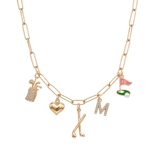Golfer 5-Charm Necklace