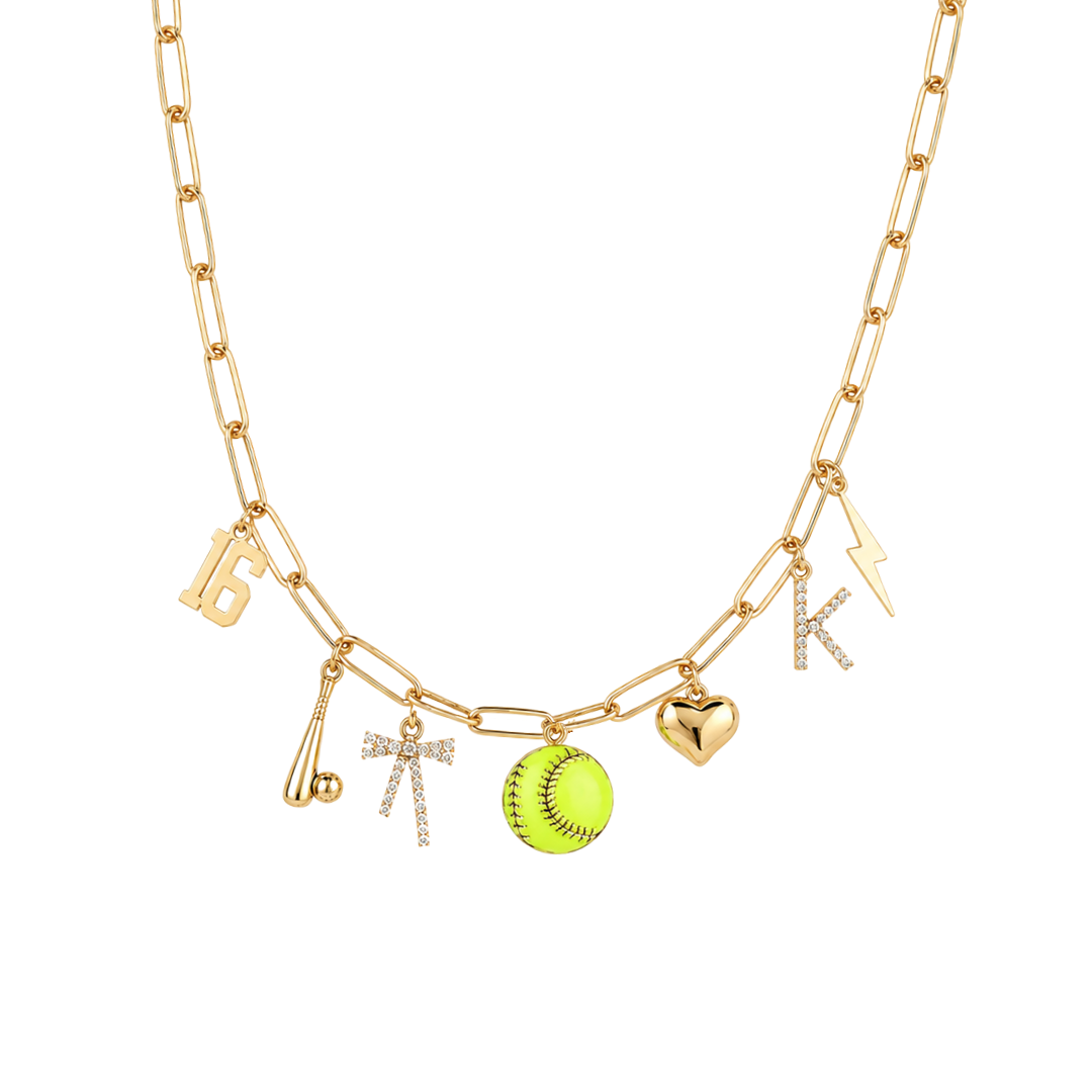 Softball 7-Charm Necklace