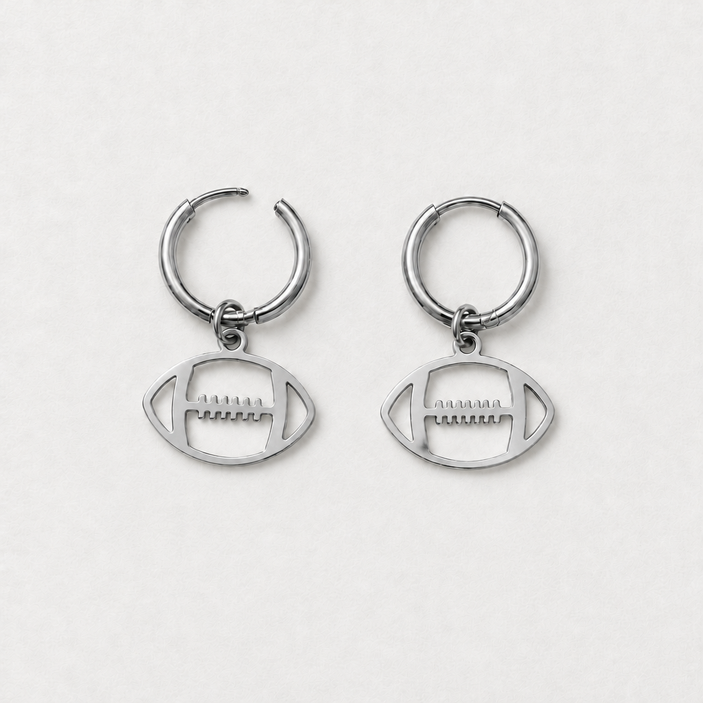 Football Dangle Earrings